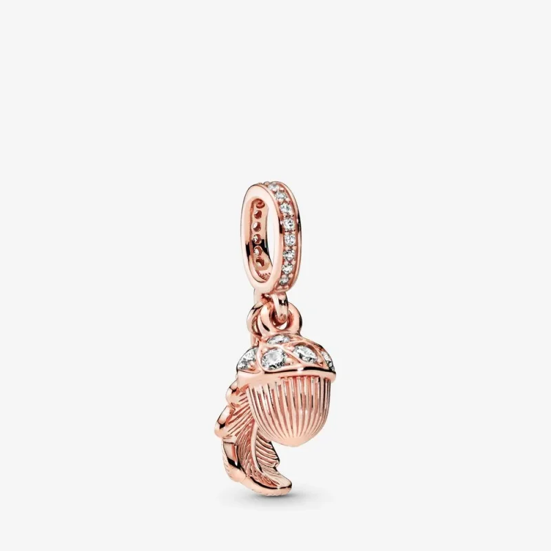 (zdjęcie do) Zawieszka PANDORA Żołądź i liść 788248CZ