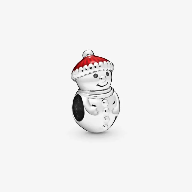 (zdjęcie do) Charms PANDORA z bałwankiem i czapką Mikołaja 798478C01