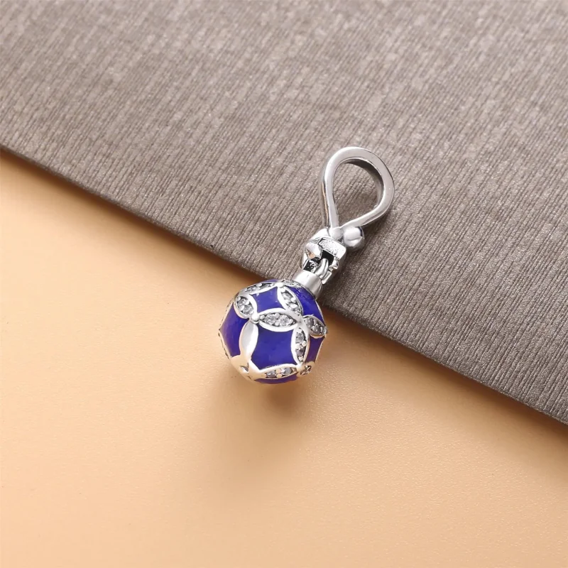 (zdjęcie do) Zawieszka PANDORA Błękitna bombka 798512C01 - Wyświetl 2