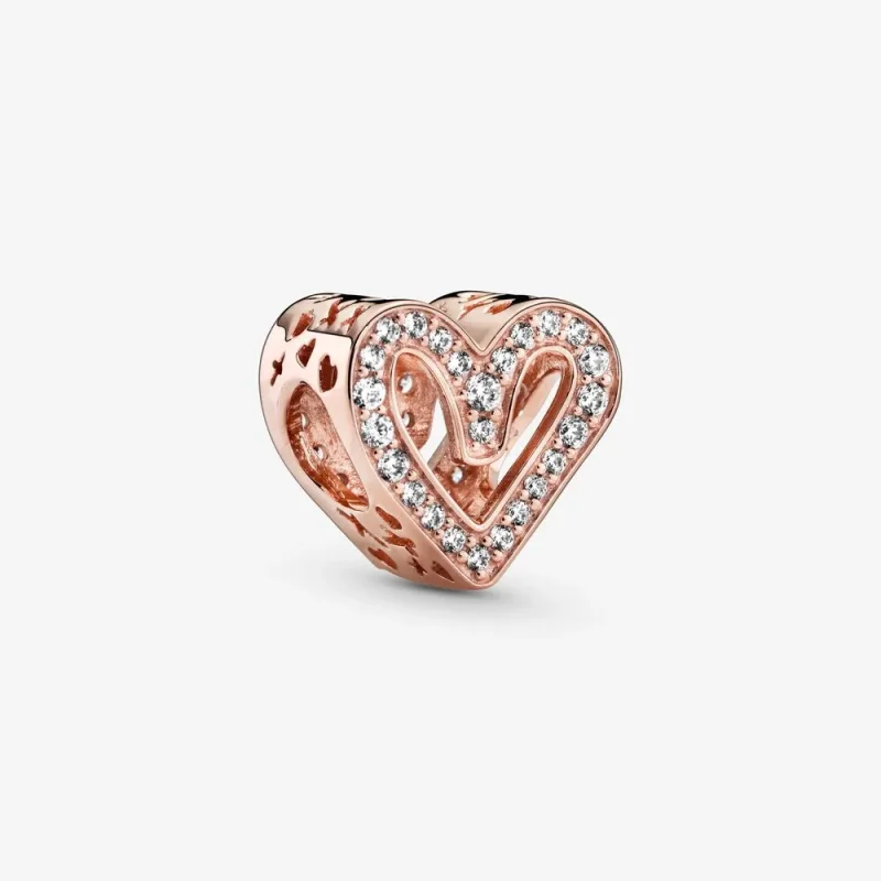 (zdjęcie do) Charms PANDORA z lśniącym asymetrycznym sercem 788692C01