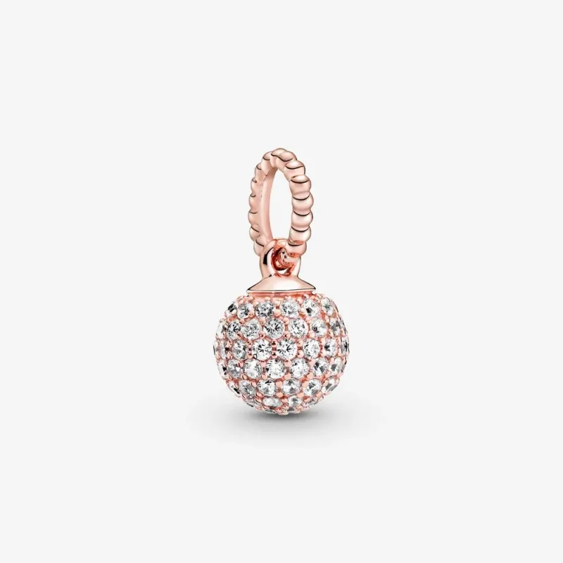 (zdjęcie do) zawieszka PANDORA Błyszcząca kula pavé 388686C01