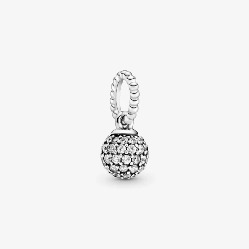 (zdjęcie do) zawieszka PANDORA Błyszcząca kula pavé 398690C01
