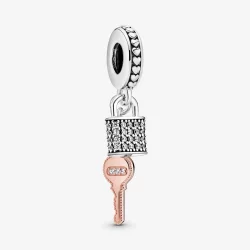 Zawieszka PANDORA Kłódka i klucz pavé 788682C01