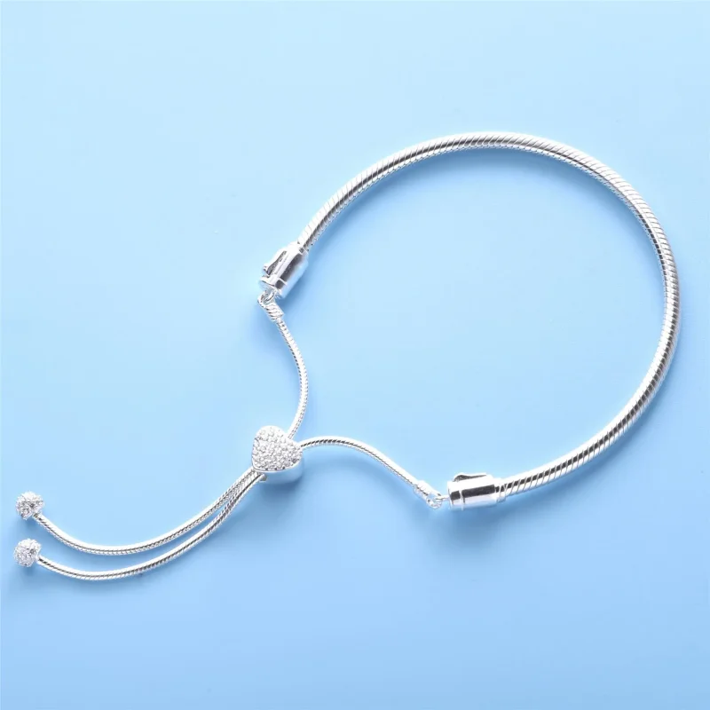 (zdjęcie do) Bransoletka ściągana Pandora Moments z zapięciem w kształcie serca pavé 598699C0 - Wyświetl 2