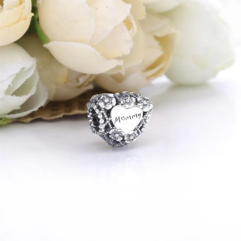(zdjęcie do) Charms Pandora Ażurowe matczyne serce z kwiatów 798892C00 - Wyświetl 2