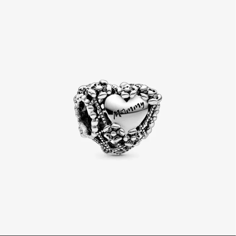 (zdjęcie do) Charms Pandora Ażurowe matczyne serce z kwiatów 798892C00