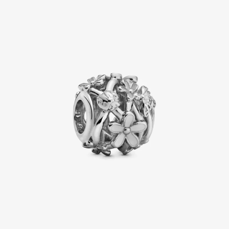 (zdjęcie do) Charms Pandora Ażurowy Kwiat Stokrotki 788772C02