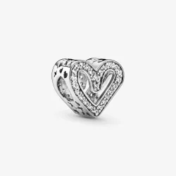 Charms Pandora Lśniące asymetryczne serce 798692C01