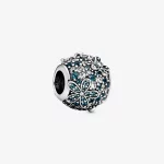 Charms Pandora Turkusowa stokrotka pavé 798797C01