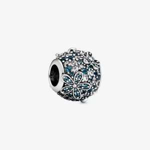 Charms Pandora Turkusowa stokrotka pavé 798797C01