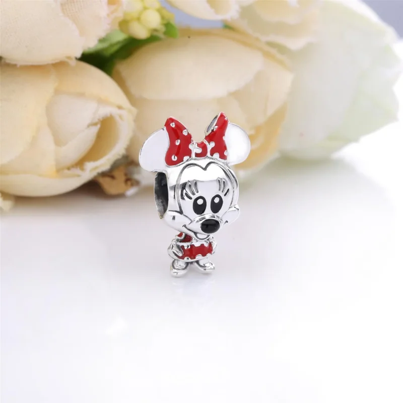 (zdjęcie do) Disney Charms Pandora Myszka Minnie z sukienką i kokardą w grochy 798880C02 - Wyświetl 2