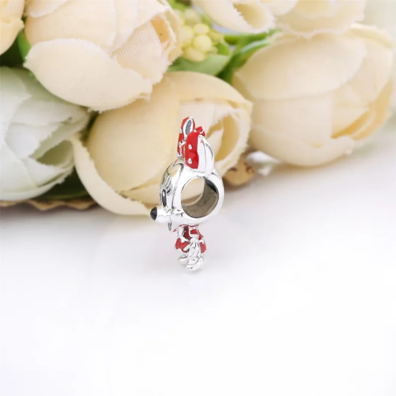 (zdjęcie do) Disney Charms Pandora Myszka Minnie z sukienką i kokardą w grochy 798880C02 - Wyświetl 3