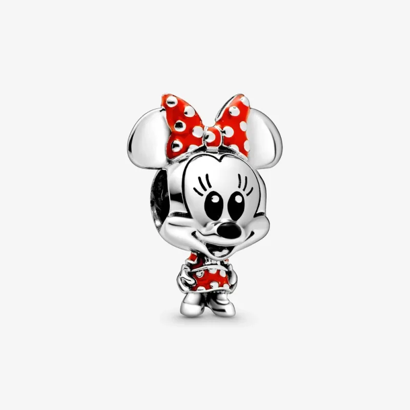 (zdjęcie do) Disney Charms Pandora Myszka Minnie z sukienką i kokardą w grochy 798880C02