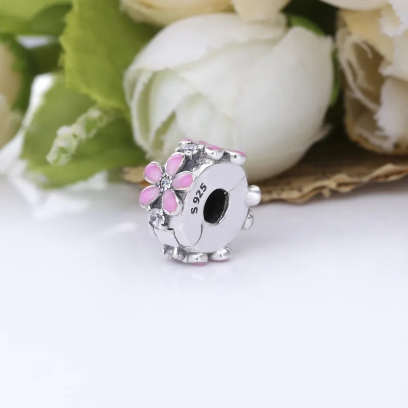 (zdjęcie do) Klips Pandora Różowa stokrotka 798809C01 - Wyświetl 2