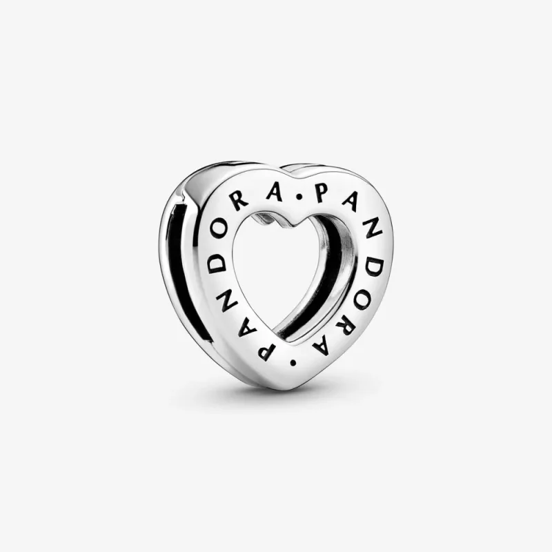 (zdjęcie do) Klips w kształcie serca z logo Pandora 798741C00