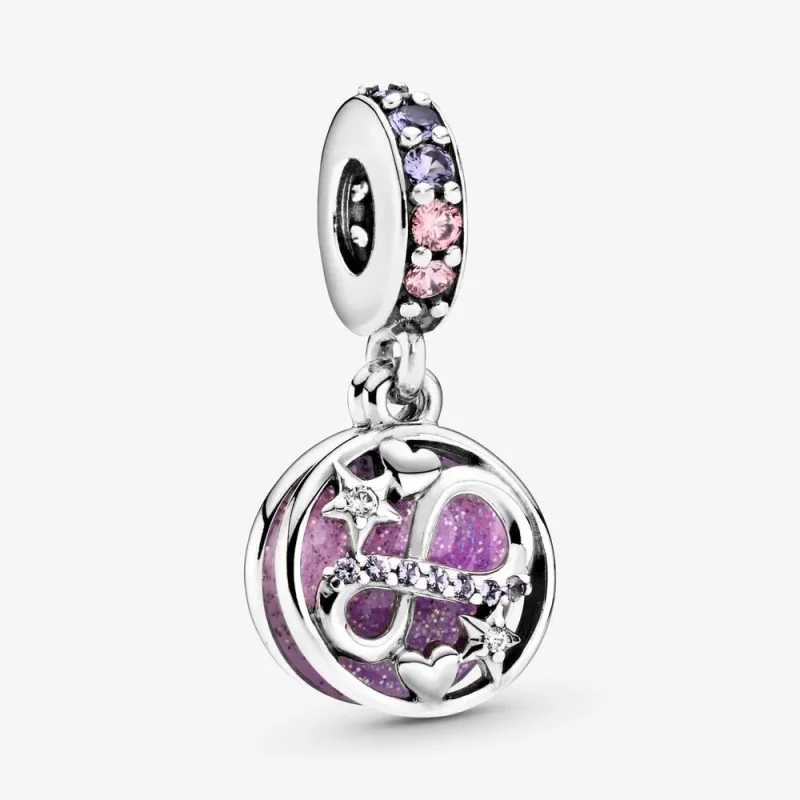 (zdjęcie do) Zawieszka Pandora Lśniące serca i gwiazdy 798829C01