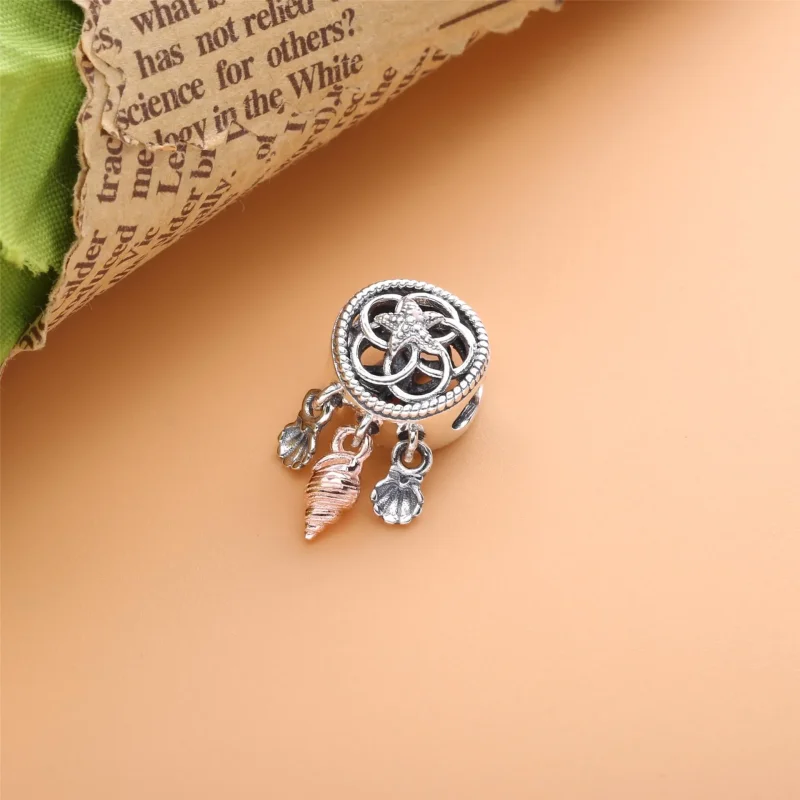 (zdjęcie do) Azurowy charms lapacz snow z muszla - Wyświetl 4