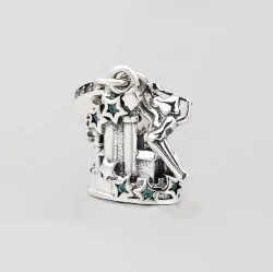 Disney parks sparkling castle tinker bell dangle charm
