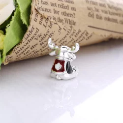 Charms kanadyjski los i lisc klonu