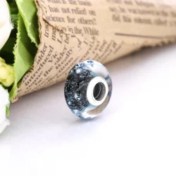 Charms granatowe fale murano