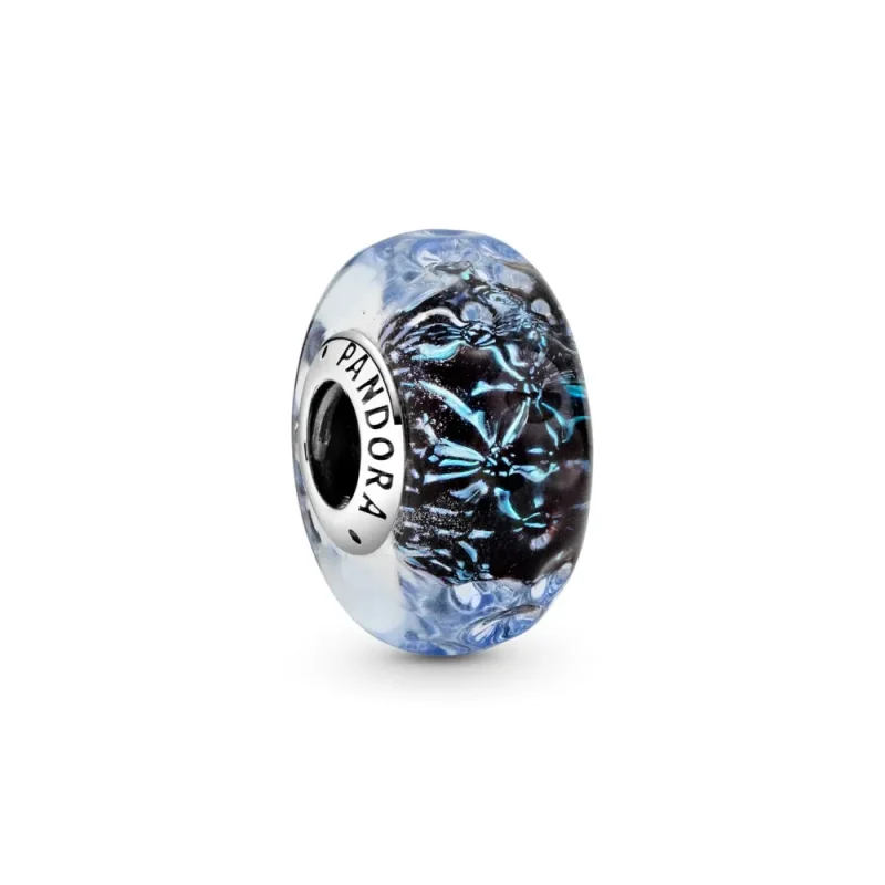 (zdjęcie do) Charms granatowe fale murano