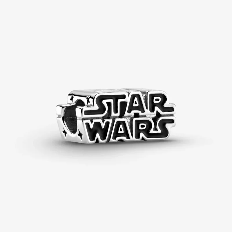 (zdjęcie do) Srebrny charms 3D z logo Star Wars