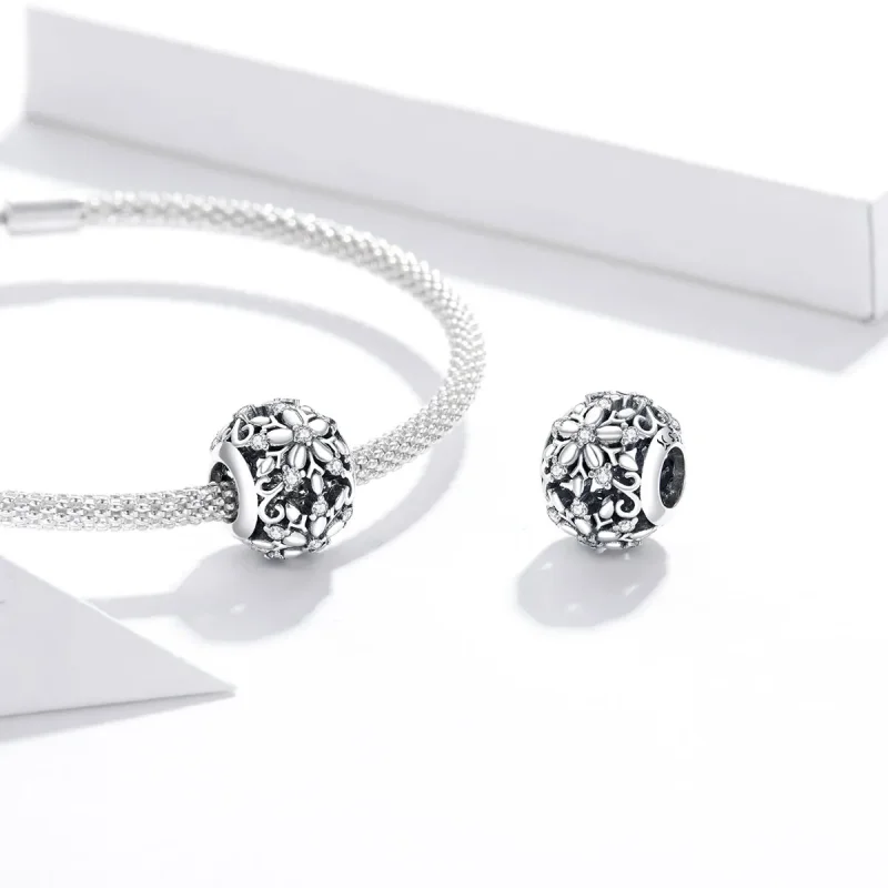 (zdjęcie do) Charms Typu Pandora Ażurowy płatki śniegu - SCC1651 - Wyświetl 4
