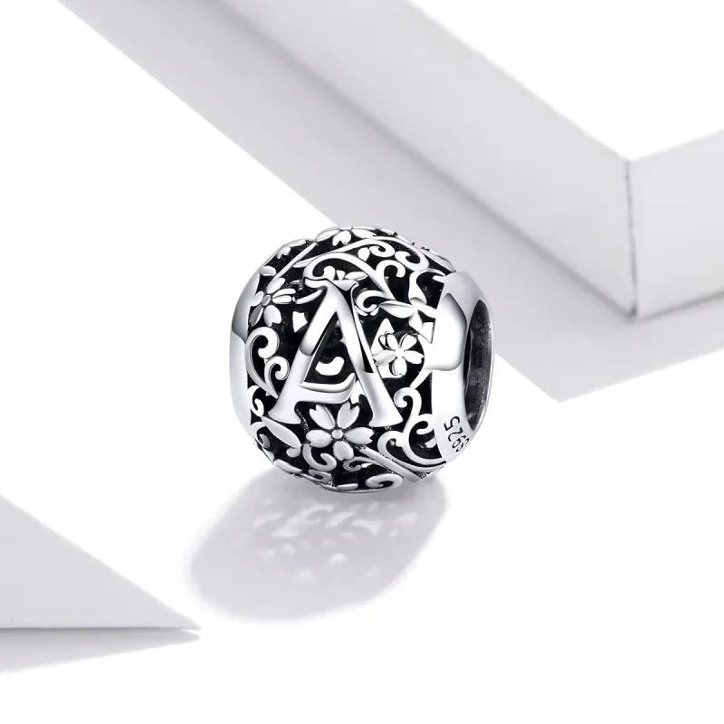 (zdjęcie do) Charms Typu Pandora Kwiatowa Ażurowy Litera A - SCC1444-A - Wyświetl 2