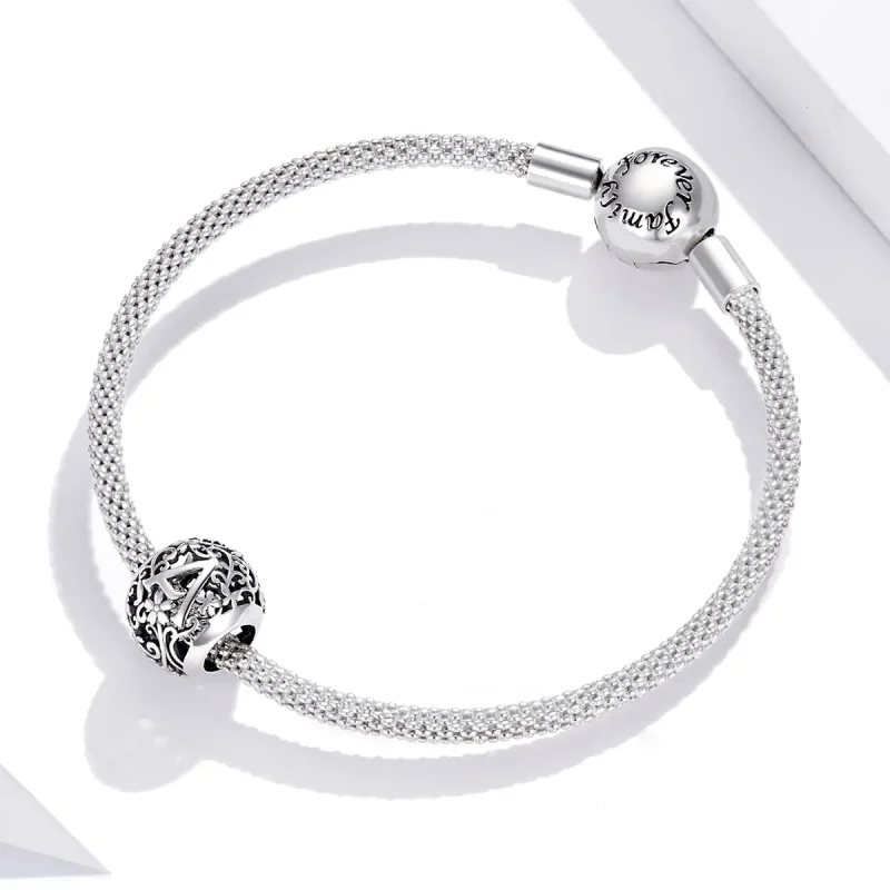 (zdjęcie do) Charms Typu Pandora Kwiatowa Ażurowy Litera A - SCC1444-A - Wyświetl 3