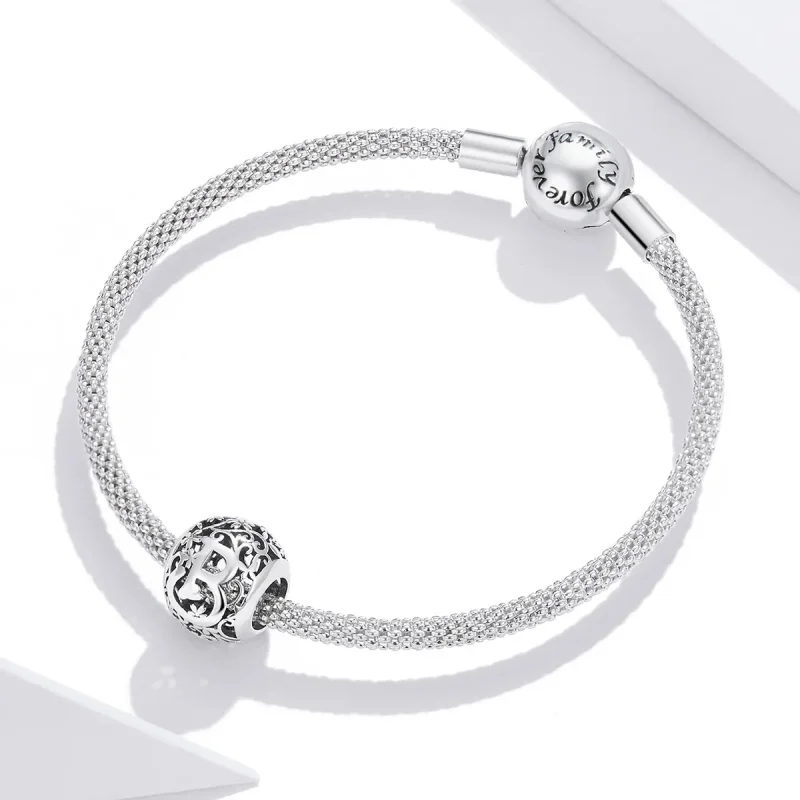 (zdjęcie do) Charms Typu Pandora Kwiatowa Ażurowy Litera B - SCC1444-B - Wyświetl 3