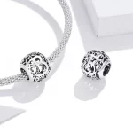 Charms Typu Pandora Kwiatowa Ażurowy Litera B - SCC1444-B