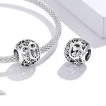 Charms Typu Pandora Kwiatowa Ażurowy Litera C - SCC1444-C
