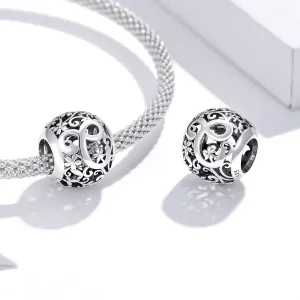 Charms Typu Pandora Kwiatowa Ażurowy Litera C - SCC1444-C