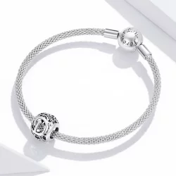 Charms Typu Pandora Kwiatowa Ażurowy Litera D - SCC1444-D