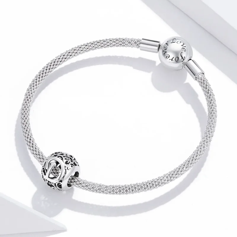 (zdjęcie do) Charms Typu Pandora Kwiatowa Ażurowy Litera D - SCC1444-D - Wyświetl 3