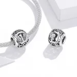 Charms Typu Pandora Kwiatowa Ażurowy Litera D - SCC1444-D