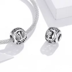Charms Typu Pandora Kwiatowa Ażurowy Litera D - SCC1444-D