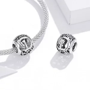 Charms Typu Pandora Kwiatowa Ażurowy Litera D - SCC1444-D