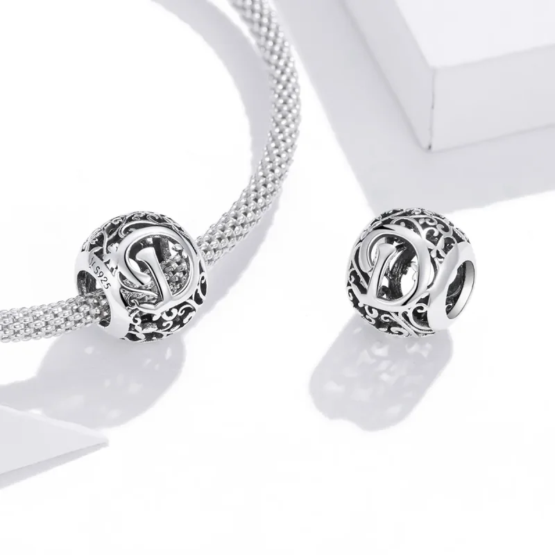 (zdjęcie do) Charms Typu Pandora Kwiatowa Ażurowy Litera D - SCC1444-D - Wyświetl 4
