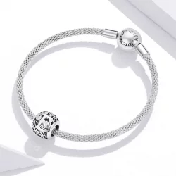Charms Typu Pandora Kwiatowa Ażurowy Litera E - SCC1444-E