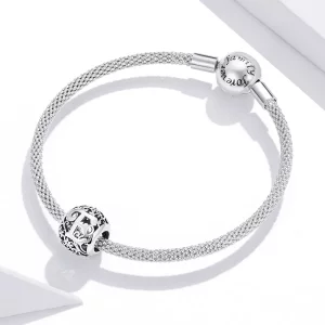 Charms Typu Pandora Kwiatowa Ażurowy Litera E - SCC1444-E