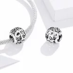 Charms Typu Pandora Kwiatowa Ażurowy Litera E - SCC1444-E