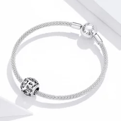 Charms Typu Pandora Kwiatowa Ażurowy Litera F - SCC1444-F