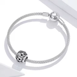 Charms Typu Pandora Kwiatowa Ażurowy Litera G - SCC1444-G