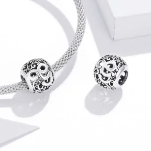 Charms Typu Pandora Kwiatowa Ażurowy Litera G - SCC1444-G