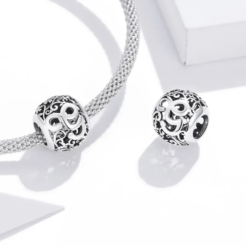 (zdjęcie do) Charms Typu Pandora Kwiatowa Ażurowy Litera G - SCC1444-G - Wyświetl 4