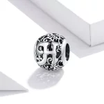 Charms Typu Pandora Kwiatowa Ażurowy Litera H - SCC1444-H