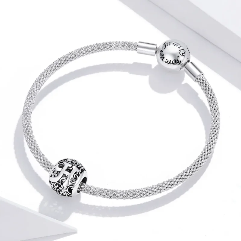 (zdjęcie do) Charms Typu Pandora Kwiatowa Ażurowy Litera H - SCC1444-H - Wyświetl 3
