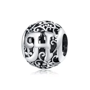 Charms Typu Pandora Kwiatowa Ażurowy Litera H - SCC1444-H