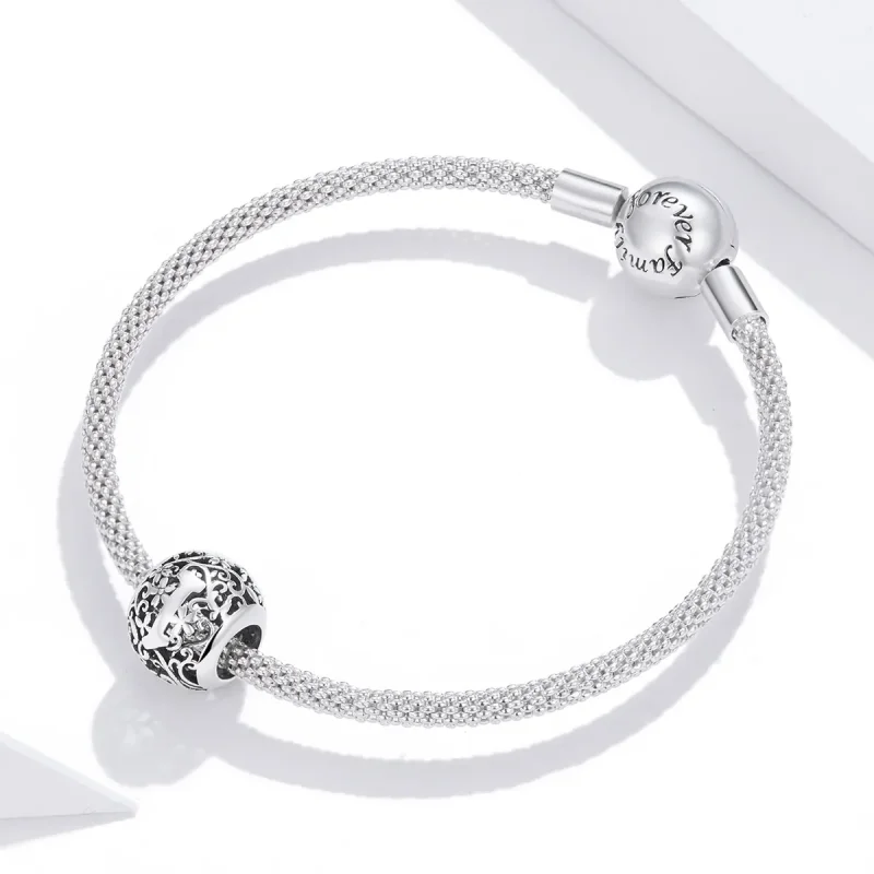 (zdjęcie do) Charms Typu Pandora Kwiatowa Ażurowy Litera I - SCC1444-I - Wyświetl 3